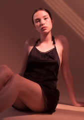 Pierre. Silk Slip. Noir