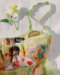 vintage Dolce & Gabbana floral corset.