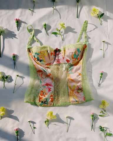 vintage Dolce & Gabbana floral corset.