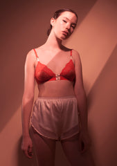 Jude. Lace Softcup Bra. Redhot.