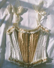 vintage satin corset.
