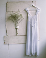 vintage white chiffon slip dress.