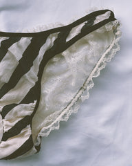 vintage striped silk & lace lingerie set.